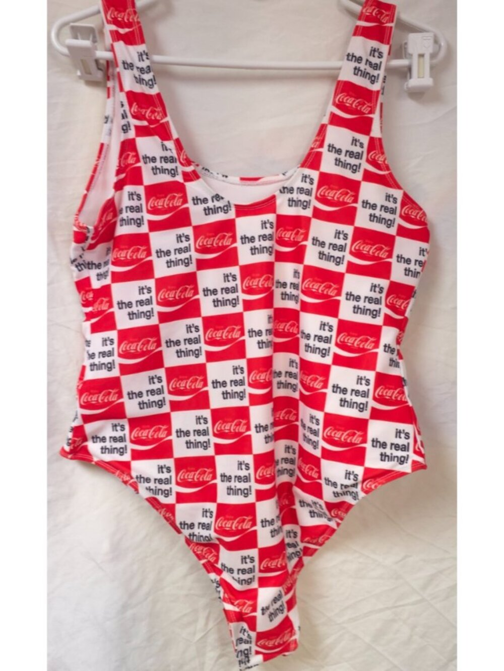 Coca-Cola It's The Real Thing Womens 1X Swimsuit One-piece Bathing Suit